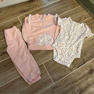 Carters three piece floral set